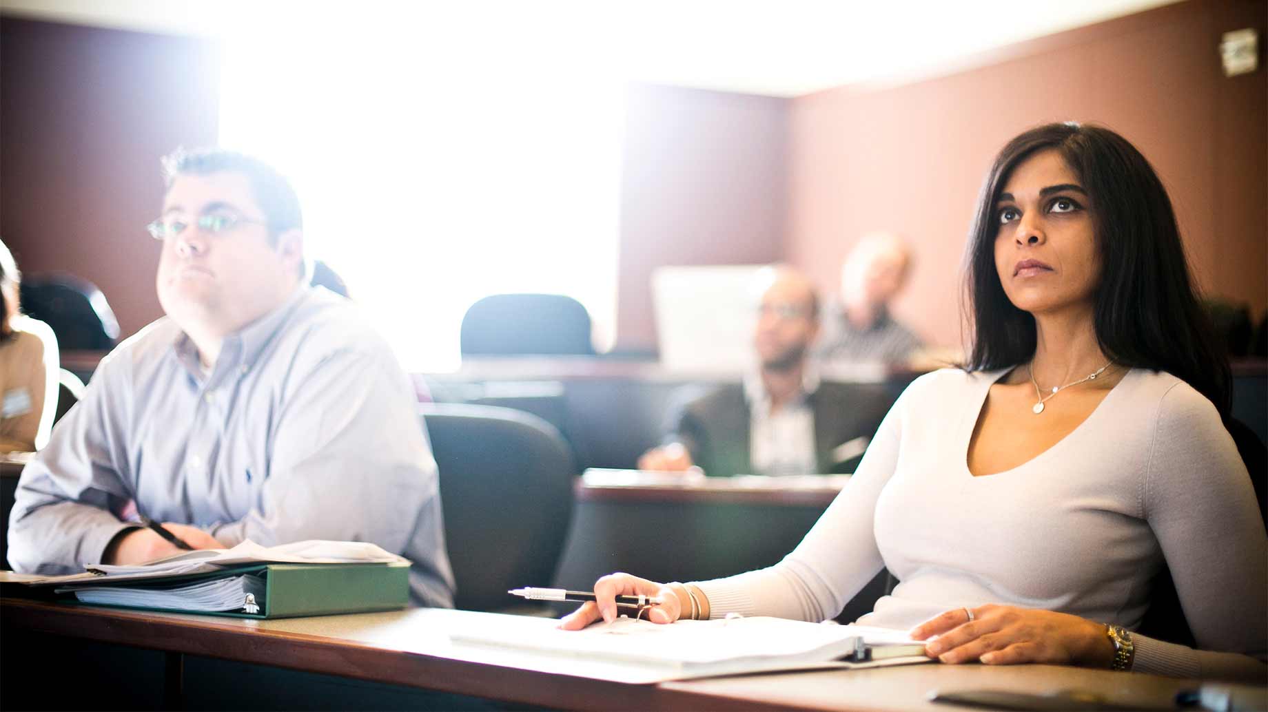 students sitting in a classroom